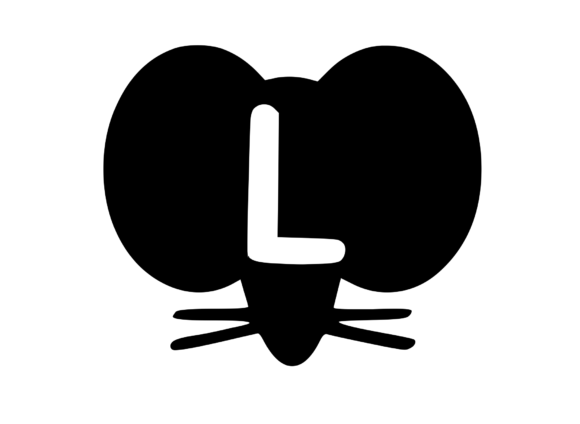 Cute Cartoon Mouse with Mono L