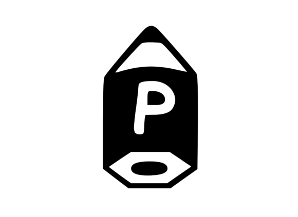Cute Stubby Pencil with Mono P