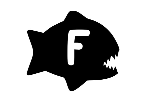Piranha Fish with Playful Mono F