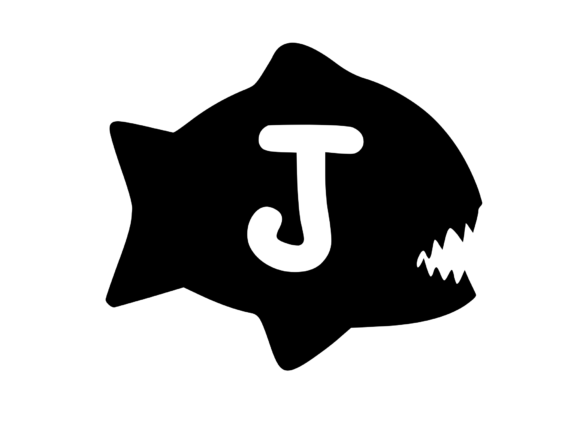 Piranha Fish with Playful Mono J