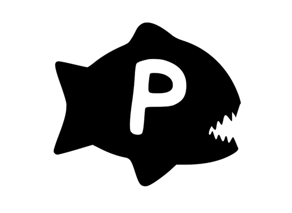 Piranha Fish with Playful Mono P