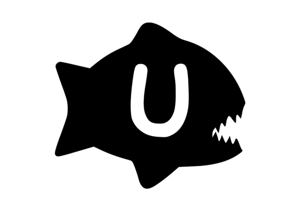 Piranha Fish with Playful Mono U