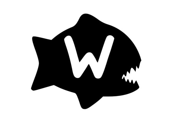 Piranha Fish with Playful Mono W
