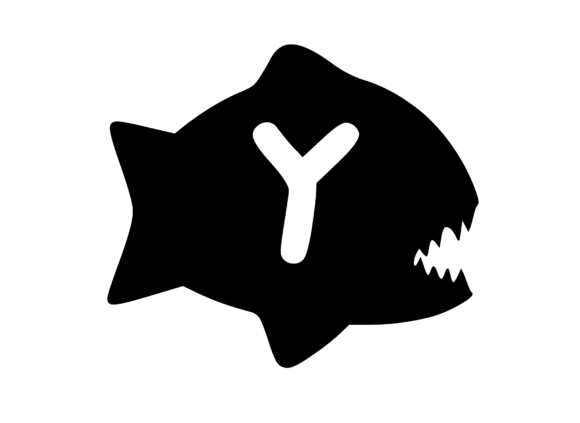 Piranha Fish with Playful Mono Y
