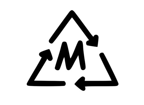 Recycle Symbol with Playful Mon: A Designer's Take