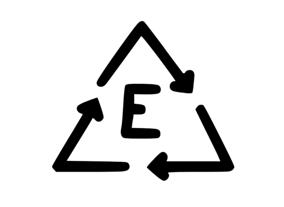 Recycle Symbol with Playful Mono E