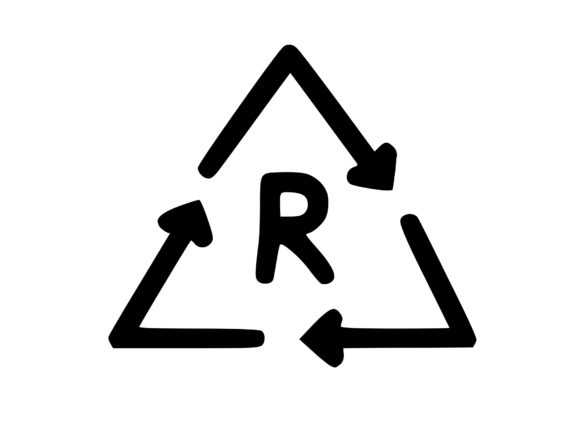 Recycle Symbol with Playful Mono R: A Designer's Take