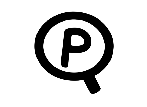 Search Symbol with Playful Mono P: An Embroidery Designer's Take