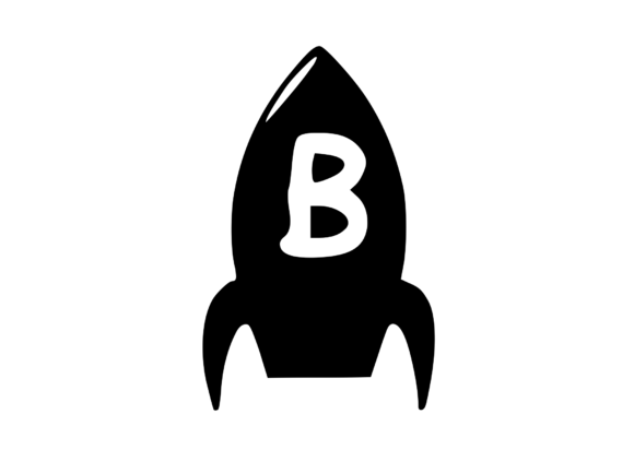 Space Rocket with Playful Mono B