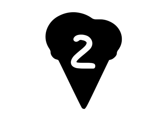 Yummy Ice Cream Cone with Mono 2