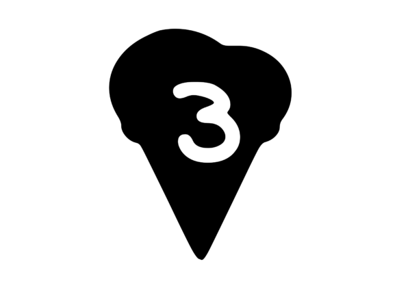 Yummy Ice Cream Cone with Mono 3